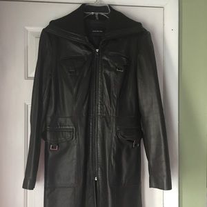 Leather coat